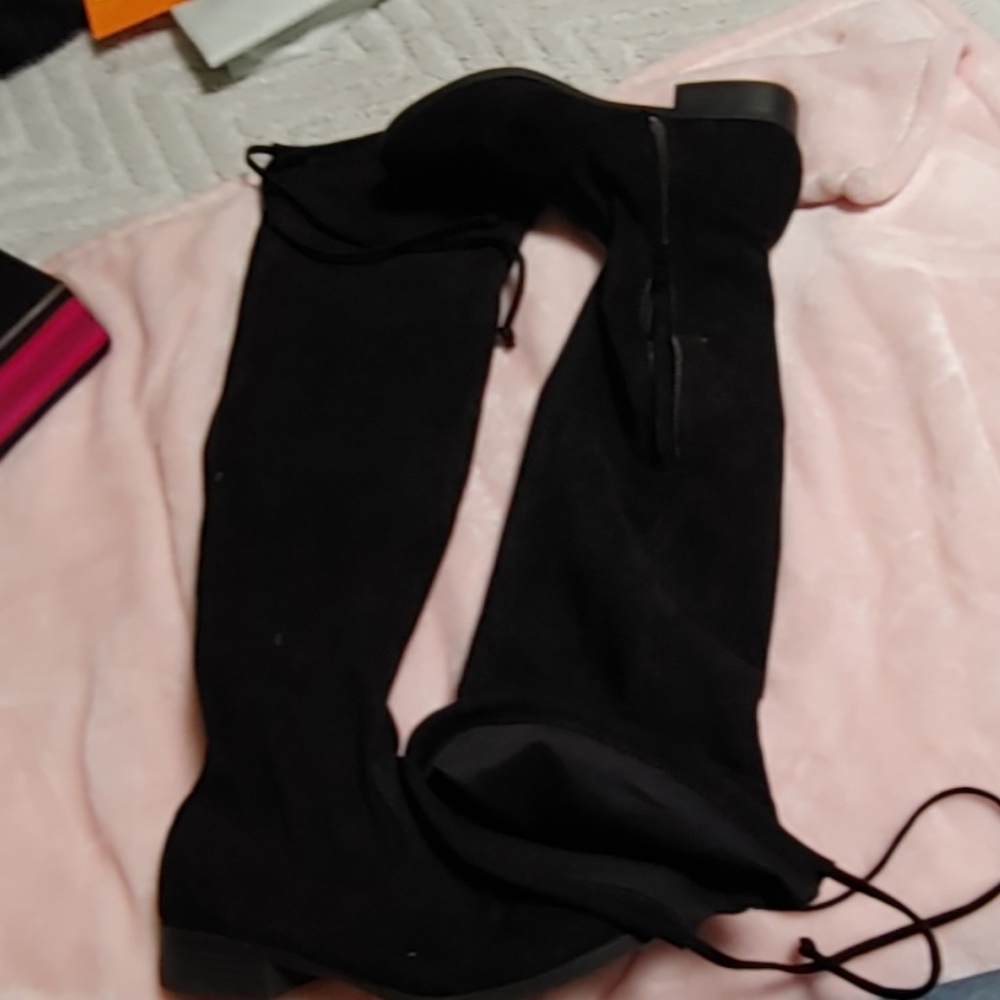 BLACK OVER THE KNEE SEXY BOOT